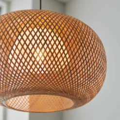 Laggan Globe Pendant Ceiling Light - Natural -None || EGLO || Energizer Sales 14301815 7585038440144507