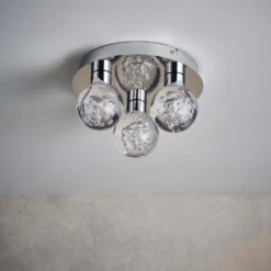 Leoch Bathroom Flush Ceiling Light - Chrome Effect 9 Leoch Bathroom Flush Ceiling Light - Chrome Effect -None || EGLO || Energizer Sales 14301817 1485038438995540