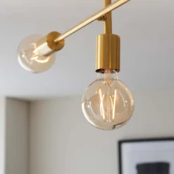 Logie Semi Flush Ceiling Light - Brass Effect -None || EGLO || Energizer Sales 14301818 6885038439112603