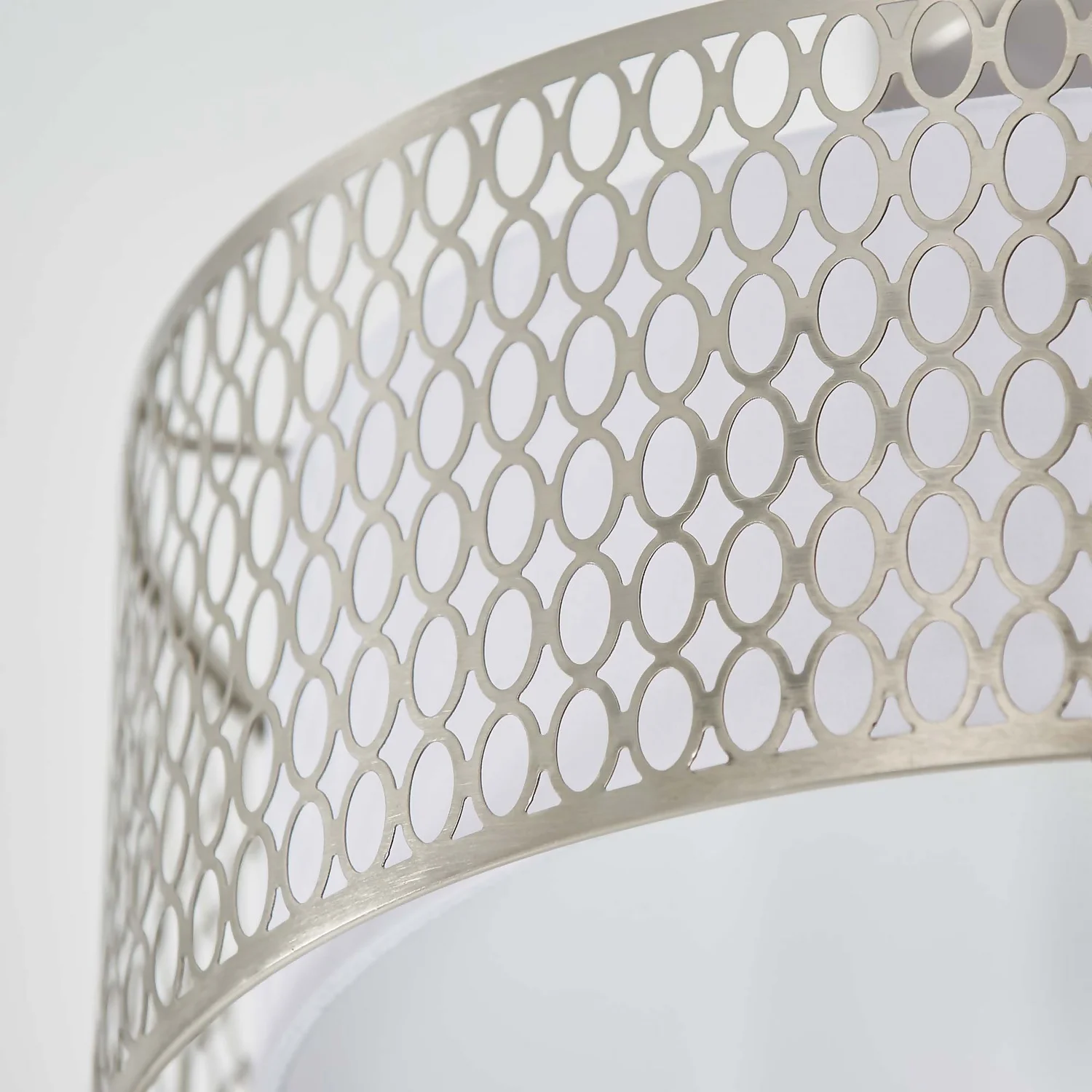 Orton Flush Ceiling Light - Nickel Effect 7 Orton Flush Ceiling Light - Nickel Effect - Image 7