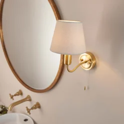 Naim Bathroom Wall Light - Brass Effect -None || EGLO || Energizer Sales 14301821 3235038439388969