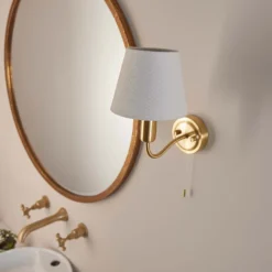 Naim Bathroom Wall Light - Brass Effect -None || EGLO || Energizer Sales 14301821 6125038439634714
