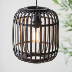 Saval Pendant Ceiling Light - Dark Bamboo -None || EGLO || Energizer Sales 14301823 8205038439584908
