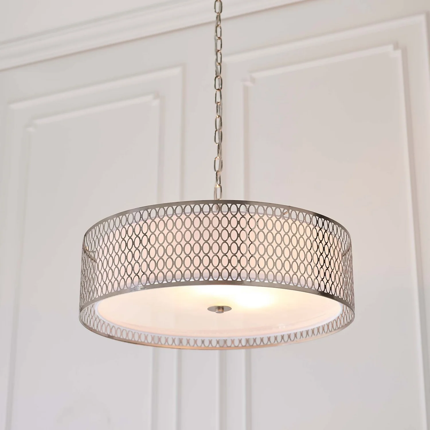 Orton Pendant Ceiling Light - Nickel Effect 1 Orton Pendant Ceiling Light - Nickel Effect