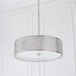 Orton Pendant Ceiling Light - Nickel Effect 9 Orton Pendant Ceiling Light - Nickel Effect -None || EGLO || Energizer Sales 14301824 1915038438344486