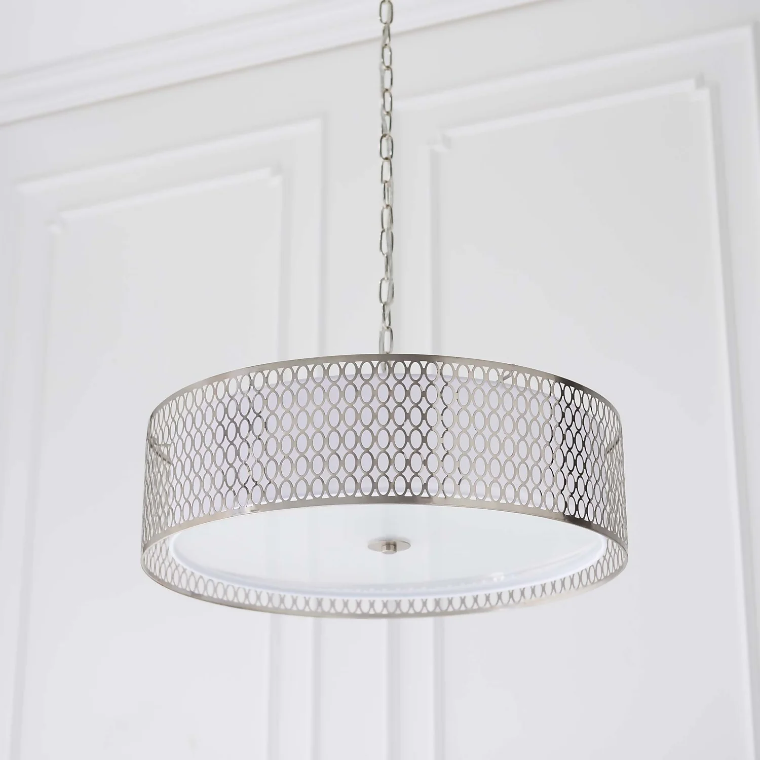 Orton Pendant Ceiling Light - Nickel Effect 3 Orton Pendant Ceiling Light - Nickel Effect - Image 3