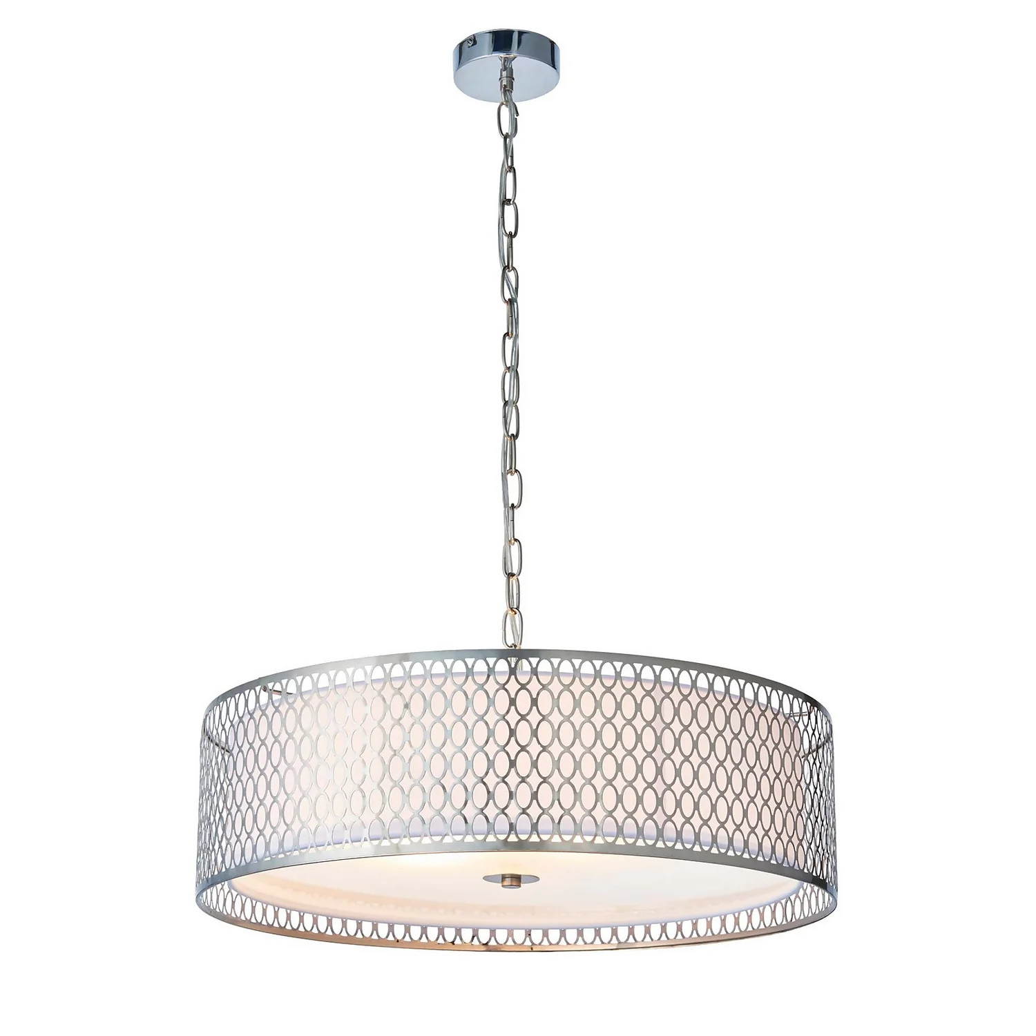 Orton Pendant Ceiling Light - Nickel Effect 2 Orton Pendant Ceiling Light - Nickel Effect - Image 2