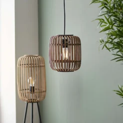 Saval Pendant Ceiling Light - Natural Bamboo -None || EGLO || Energizer Sales 14301825 1615038438178055