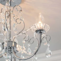 Shanzie Semi Flush Bathroom Chandelier Light - Chrome Effect -None || EGLO || Energizer Sales 14301829 1175038439673321