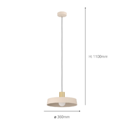 Eglo Valdiola Pendant Ceiling Light - BrushedSand -None || EGLO || Energizer Sales 14302939 2345038224351147