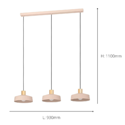 Eglo Valdiola 3 Lamp Diner Bar Light - Brushed Sand -None || EGLO || Energizer Sales 14302942 9085038224250098