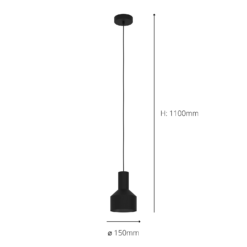 Eglo Casibare Pendant Ceiling Light - Black 7 Eglo Casibare Pendant Ceiling Light - Black -None || EGLO || Energizer Sales 14302944 1665038223765601