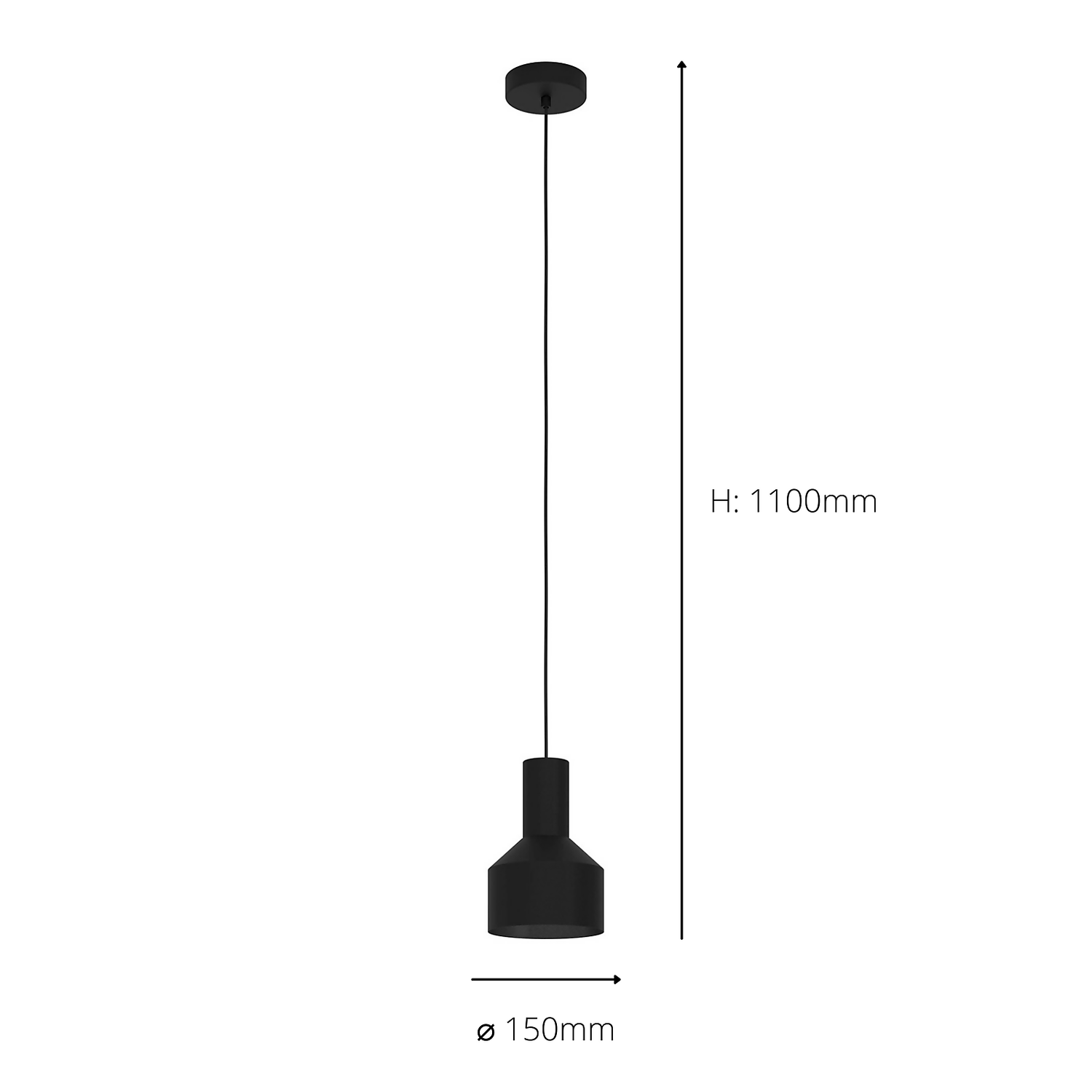 Eglo Casibare Pendant Ceiling Light - Black 4 Eglo Casibare Pendant Ceiling Light - Black - Image 4