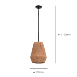 Eglo Alderney Pendant Ceiling Light - Black & Natural 11 Eglo Alderney Pendant Ceiling Light - Black & Natural -None || EGLO || Energizer Sales 14302952 1055038223342604