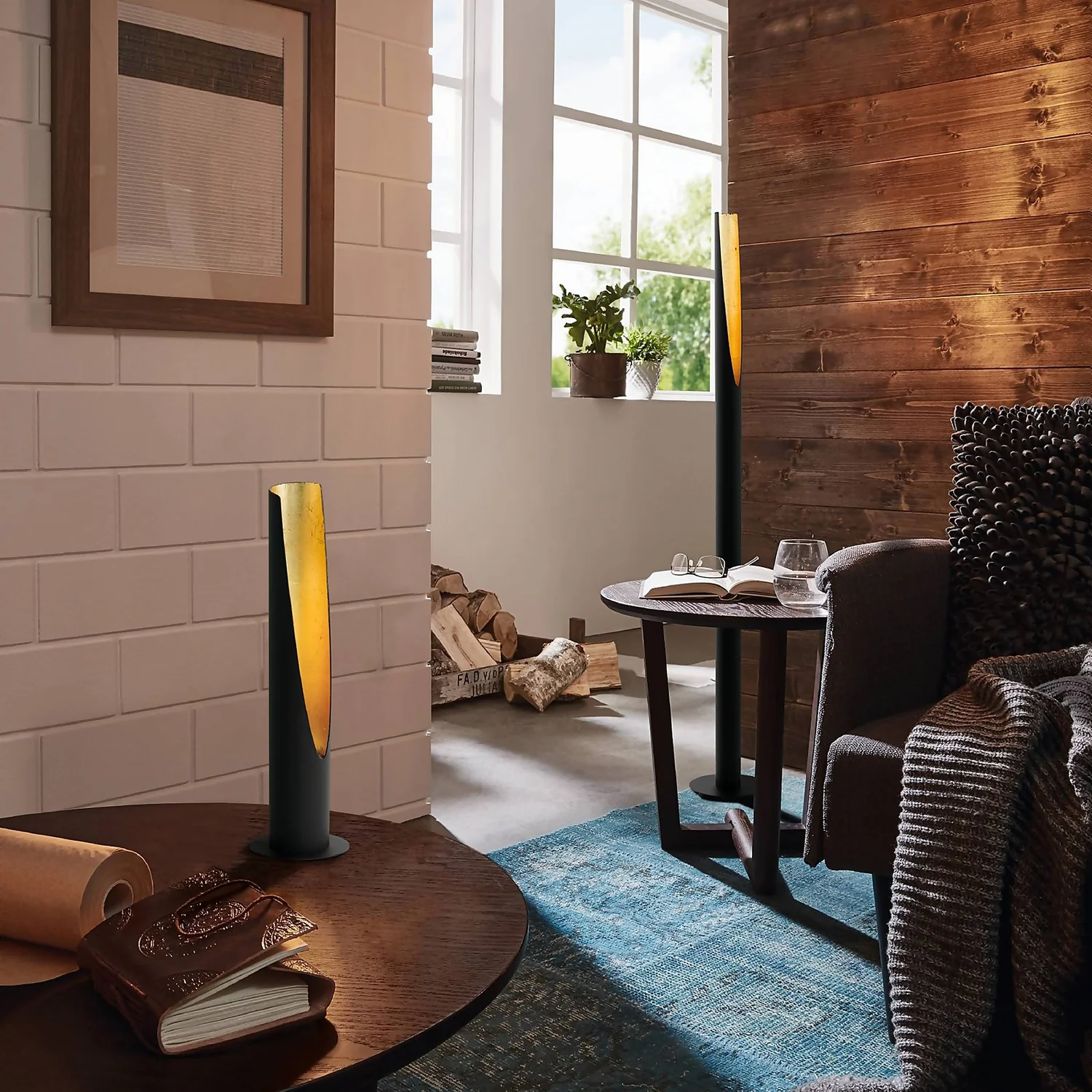 Eglo Barbotto Floor Lamp - Black & Gold 3 Eglo Barbotto Floor Lamp - Black & Gold - Image 3