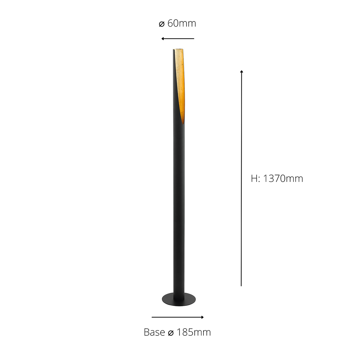Eglo Barbotto Floor Lamp - Black & Gold 5 Eglo Barbotto Floor Lamp - Black & Gold - Image 5