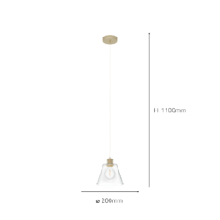 Eglo Copley Pendant Ceiling Light - Soft Gold & Clear -None || EGLO || Energizer Sales 14302957 8155038223998848