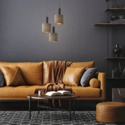 Eglo Concessa 1 3 Lamp Pendant Ceiling Light - Cappuccino & Gold -None || EGLO || Energizer Sales 14302962 5785038224215196