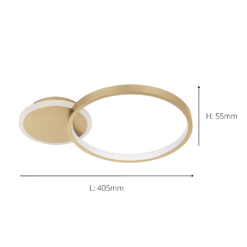 Eglo Gafares Connect Smart Flush Ceiling Light - Gold -None || EGLO || Energizer Sales 14302965 1015038223809842