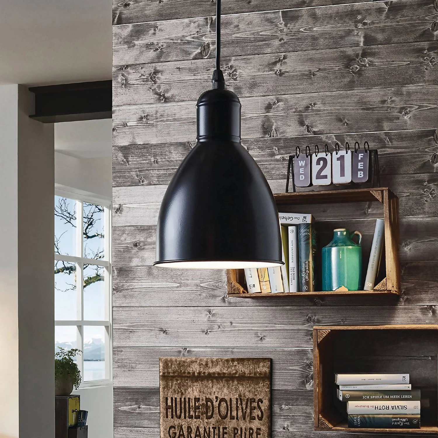 Eglo Priddy Pendant Ceiling Light - Black 3 Eglo Priddy Pendant Ceiling Light - Black - Image 3