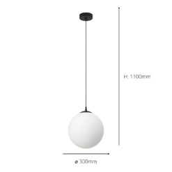 Eglo Rondo Pendant Ceiling Light - Black & Opal 7 Eglo Rondo Pendant Ceiling Light - Black & Opal -None || EGLO || Energizer Sales 14302973 1295038224269868