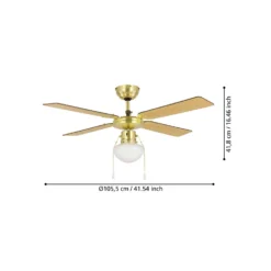 Eglo Fortaleza Ceiling Fan With Light - Bronze & Wood 10 Eglo Fortaleza Ceiling Fan With Light - Bronze & Wood -None || EGLO || Energizer Sales 14742122 1545052700468566