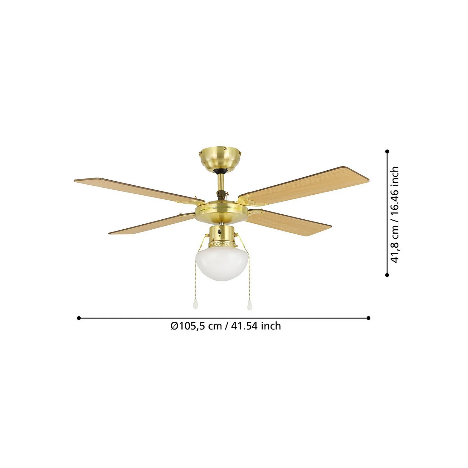 Eglo Fortaleza Ceiling Fan With Light - Bronze & Wood 5 Eglo Fortaleza Ceiling Fan With Light - Bronze & Wood - Image 5